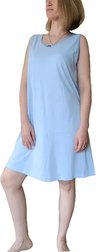 Vista 10 de Happy People Los camisones de punto 100% algodón más cómodos para mujer, talla grande, 5X, sin mangas Acianos
