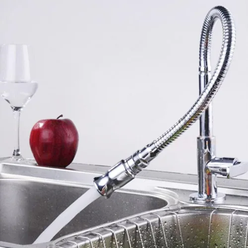 Vista 2 de Inchant Grifo de Fregadero de Cocina para Exteriores - Giratorio 360° Un Solo Orificio Un Solo Mango Grifo de Cocina de Agua Fría Cuello Flexible