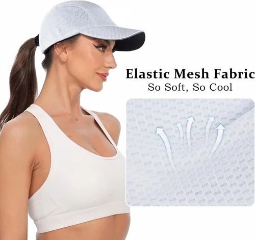 Vista 2 de GADIEMKENSD Gorra de correr para mujer Race Day - Excelente ventilación, ligera, reflectante de seguridad