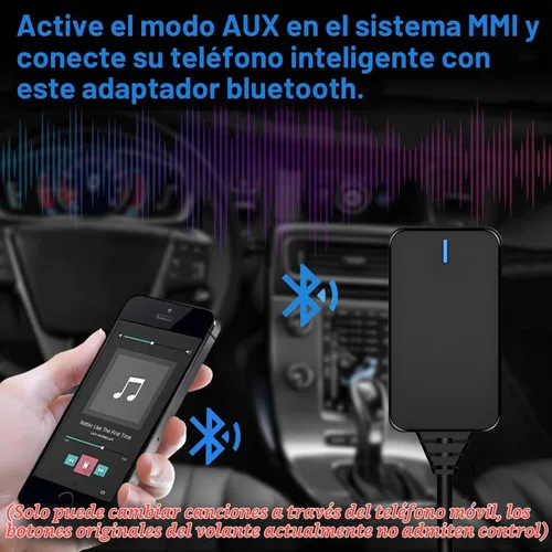 Vista 2 de Receptor de audio con adaptador Bluetooth 5.0 para Audi
