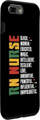 Vista 21 de iPhone 15 RN Enfermera Black History Enfermera Afro African Registered Enfermera Caso
