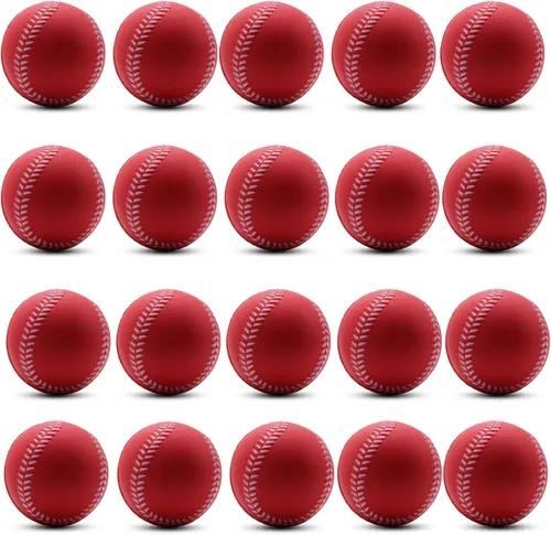 Vista 18 de Magicorange Béisbol, Bolas de Espuma para Entrenamiento de Béisbol Bolas de Práctica sin Marcado para Golpear, Lanzamiento Suave, Bateo, Campo