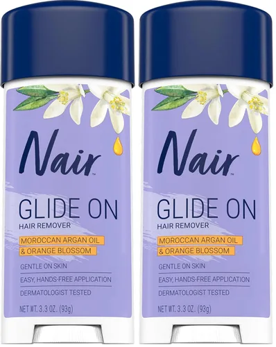 Vista 14 de Nair Glide On - Crema depilatoria para brazos, piernas y bikini, crema depilatoria, barra de 3.3 onzas