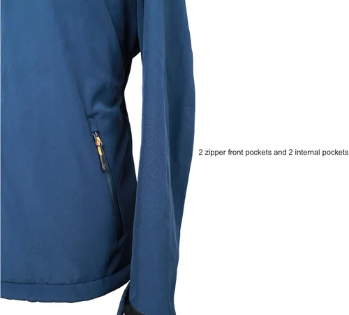 Vista 8 de Acmelogy Chaqueta Softshell con forro polar para hombre con capucha desmontable, impermeable, transpirable, 314.961 in5000gm, cremallera YKK