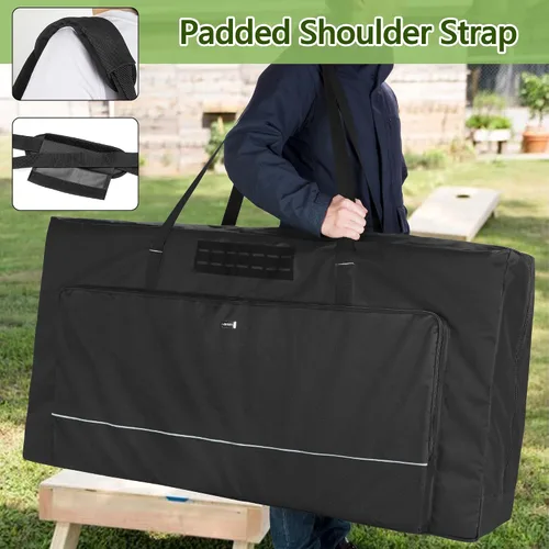 Vista 5 de GOBUROS - Funda de transporte para tablero de cornhole de 4 x 2 pies, se adapta al tamaño reglamentario, solo bolsa Cornhole Carry Bag with Front