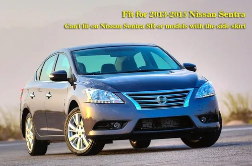 Vista 2 de Guardabarros de coche guardabarros aletas de barro protectores contra salpicaduras compatibles con Nissan Sentra 2013 2014 2015