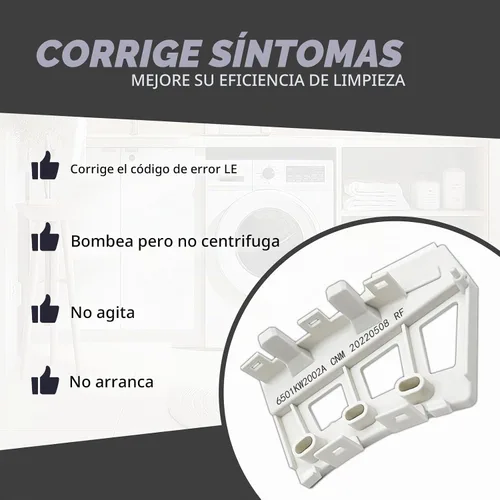 Vista 2 de WISINY 6501KW2002B 6501KW2002A Sensor de Posición del Rotor de Lavadora para Sensor Hall de LG Soluciona el Código de Error LE Compatible