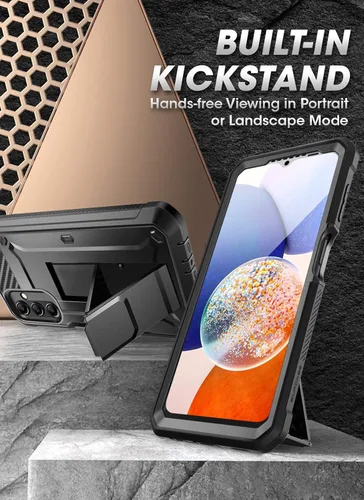 Vista 3 de SUPCASE Unicorn Beetle Pro Series - Funda para Samsung Galaxy A14 5G (versión 2022), funda resistente de cuerpo completo con protector de pantalla