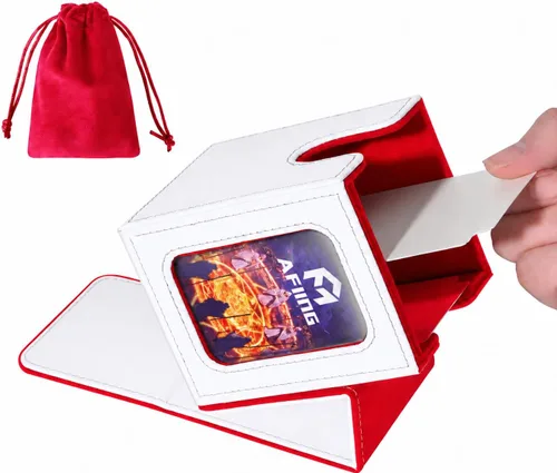 Vista 10 de AFIING MTG Caja de Mazo para Commander Display, Caja de Cartas que Cabe 100 Cartas con Doble Funda, Caja de Almacenamiento Magic Commander TCG con 2