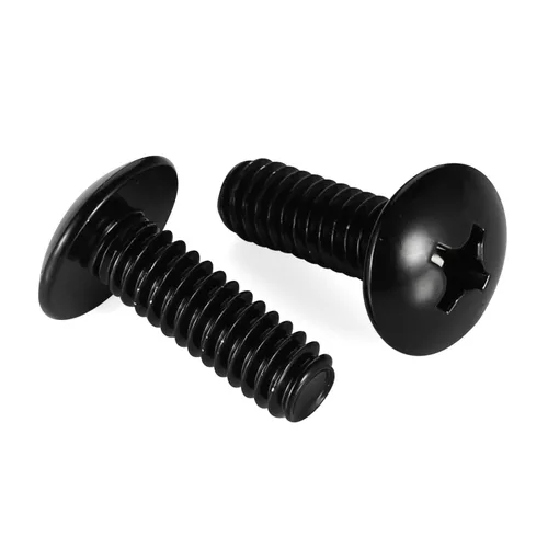 Vista 11 de #10-24 x 5/8" Tornillos de máquina de cabeza de brida, rosca completa, acero inoxidable 18-8, acabado negro, cantidad 50