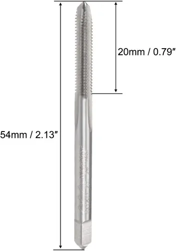 Vista 2 de uxcell Macho de la máquina #6-40 UNF Rosca 2B Clase 3 Flautas Tornillo de acero de alta velocidad roscado herramienta de roscado 2pcs