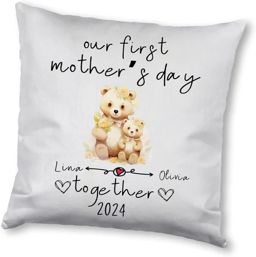 Vista 10 de Mother's Day Bear, Personalised Pillow Case Decor for Home, Present for Mom, Grandmother, for Her