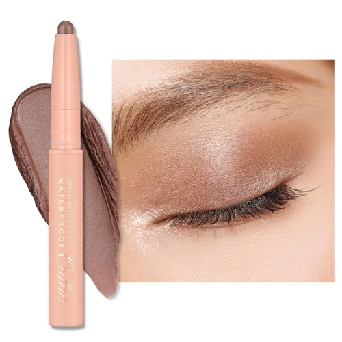 Vista 22 de Oulac Twist-Up Sombra de Ojos Brillante en Barra – Maquillaje de Ojos Vegano y Libre de Crueldad con Textura Cremoso y Mezclable, Resistente al 01
