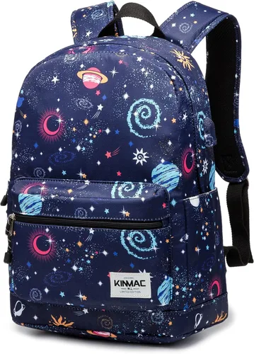 Vista 16 de Kinmac Mochila resistente al agua para laptop con puerto de carga USB para laptop de hasta 15.6 pulgadas (bordado)