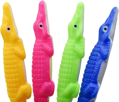 Vista 6 de Maydahui 30 bolígrafos de cocodrilo geniales, bolígrafos de gel de cocodrilo, bolígrafos novedosos de animales, bolígrafos de escritura
