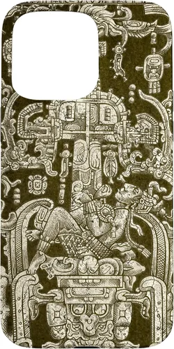 Vista 30 de Funda para iPhone 13 Pro Max King Pakal, viajero en el tiempo maya