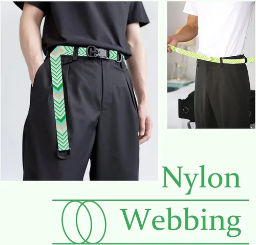 Vista 3 de 6 Rollos Cinturón de Nylon de 1.5 Pulgadas con Flecha Correas de Nylon Correas para Bolso Correas para Mochila Cinturón de Nylon para Cinturón