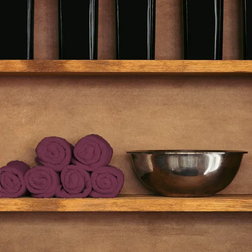 Vista 7 de Arkwright Toallas de salón a prueba de blanqueador - Paquete de 12 - Muy absorbentes, 100% algodón, secado rápido, toalla facial de spa para Borgoña