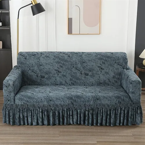 Vista 11 de MIPOPS Funda de sofá estampada elástica para sillón, fundas con patrón con falda lavable, protector de muebles de elastano para sala de estar