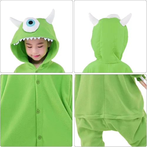 Vista 6 de GONAAP Unisex Kids Onesie Plush One Piece Pajamas Cosplay Animal Onesie Girls Family Costume