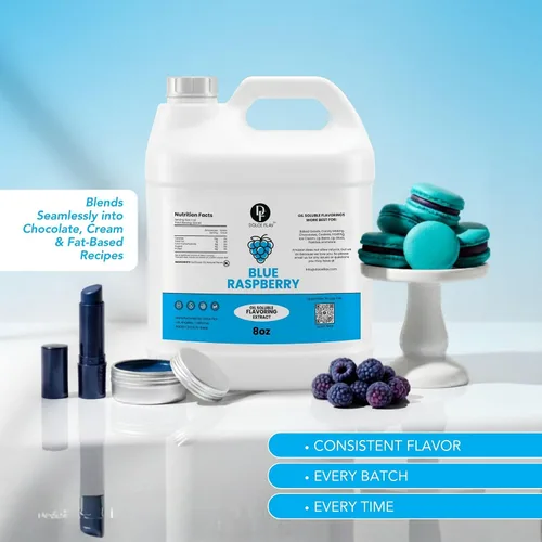Vista 2 de Dolce Flav Extracto de frambuesa azul y saborizante, para dulces, 8oz