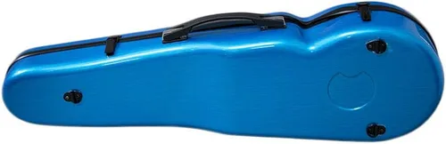Vista 4 de PAITITI Violín en forma de tamaño completo durable Super Light fibra de vidrio caso con higrómetro Backpackable (azul)