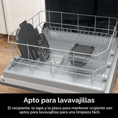Vista 11 de Freidora de aire Ninja, Sistema Crispi de 4QT + 3 contenedores con tapas de almacenamiento, Freidora de aire, Microondas, Congelador y apto