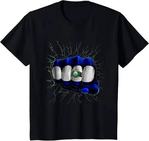 Vista 15 de Camiseta Salvadoreña Bandera de El Salvador