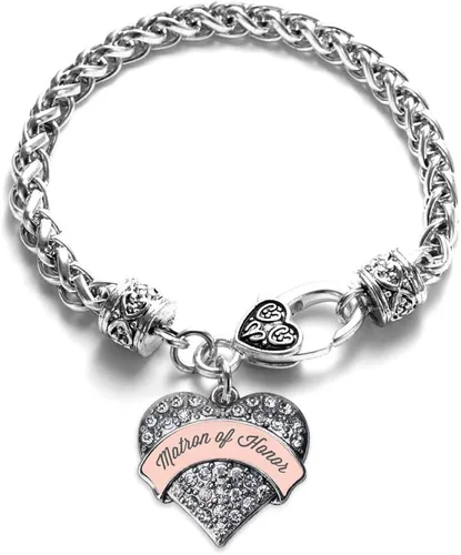 Vista 156 de Inspired Silver - Pulsera de plata con dije de corazón pavé con joyas de circonita cúbica