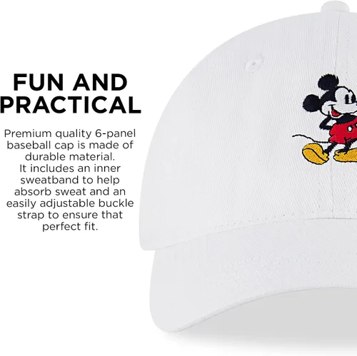 Vista 35 de Disney Gorra de béisbol para hombre, sombrero ajustable de Mickey Mouse para adultos