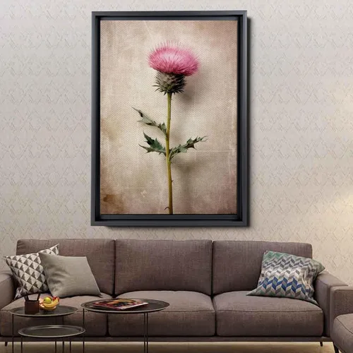Vista 4 de Thistle Wall Art, Botanical Print, Instant Prints, Boho Wall Decor, Nature Photography