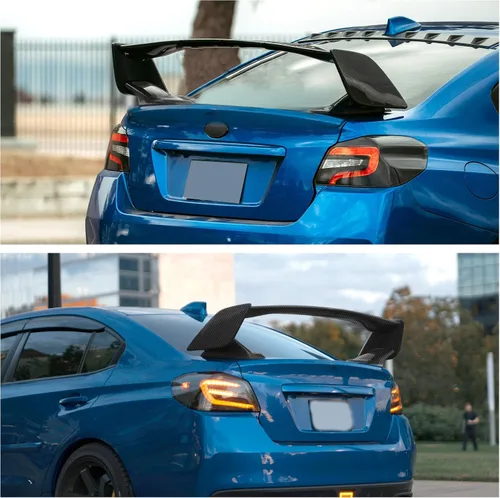 Vista 5 de KUAFU alerón para maletero trasero compatible con Subaru WRX y WRX STI 4 puertas sedán 2015-2021, alerón para alerón de cajuela trasera