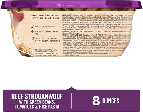 Vista 3 de Alimento natural húmedo para gatos Rachael Ray Nutrish Made with Green Beans, Tomatoes & Rice Pasta, No Artificial Flavors, No Added Corn, Wheat