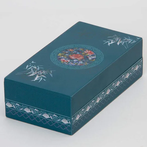 Vista 4 de Bits and Pieces Caja de rompecabezas secreta de 8 pasos, caja de regalo de rompecabezas chino de bambú para baratijas, regalos de dinero, joyas