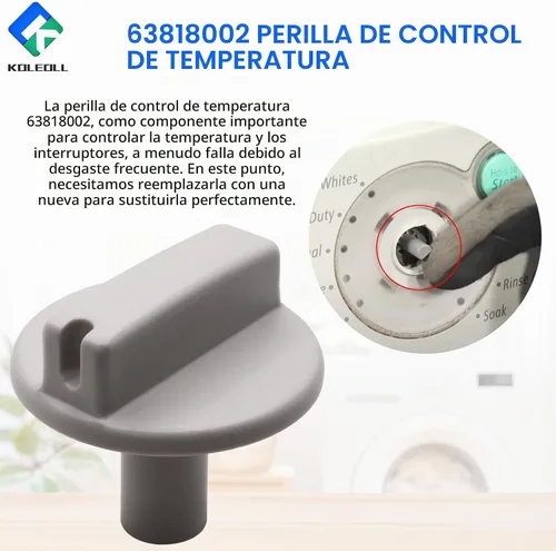 Vista 4 de KOLEOOL 2 piezas de reemplazo de perilla de control de temperatura 63818002 para TPI63818002
