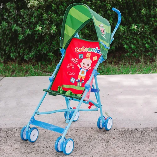 Vista 6 de Sunny Days Entertainment CoComelon - Cochecito paraguas oficial con toldo - Cochecito de viaje rojo para recién nacidos, niños pequeños y niños