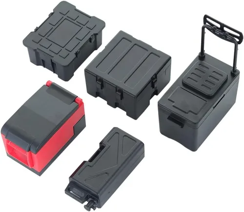 Vista 2 de Juego de mini herramientas de plástico a control remoto de 5 pies/caja de pesca/cofre médico/refrigerador/tanque de combustible/funda