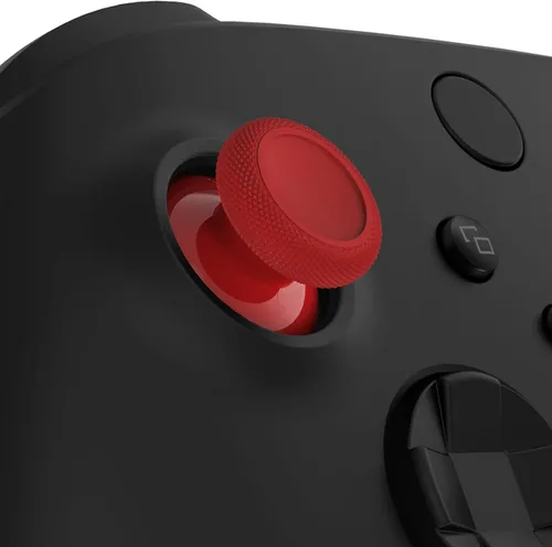 Vista 2 de eXtremeRate Carmine Red - Palillos de repuesto para Xbox Series XS, para Xbox One Standard Controller analógico, joystick personalizado para Xbox