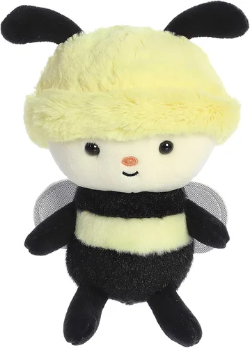 Vista 5 de Aurora® Vibrante Spring Bebe Bugs™ Bumblebee - Animal de peluche – Dije decorativo – Diversión sin fin – Amarillo 7.5 pulgadas