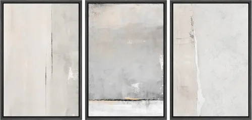 Vista 234 de wall26 Lienzo enmarcado para pared, juego de arte de acuarela pastel, paisaje rural, ilustraciones con formas abstractas, arte moderno, decorativo