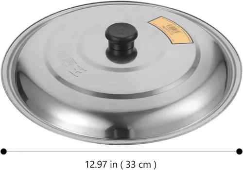 Vista 2 de Tapa de olla de acero inoxidable Tapa de sartén de acero inoxidable Accesorio de cocina Accesorio para el hogar Cubierta de sartén multifunción