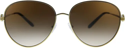 Vista 2 de Tory Burch TY6082 - Lentes de sol para mujer con metal dorado brillantemarrón oscuro degradado 56