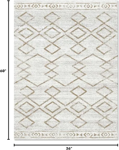 Vista 338 de jinchan Alfombra marroquí de pasillo 2x6 - Alfombra de pasillo lavable a máquina para cocina, alfombra moderna geométrica suave de pelo bajo
