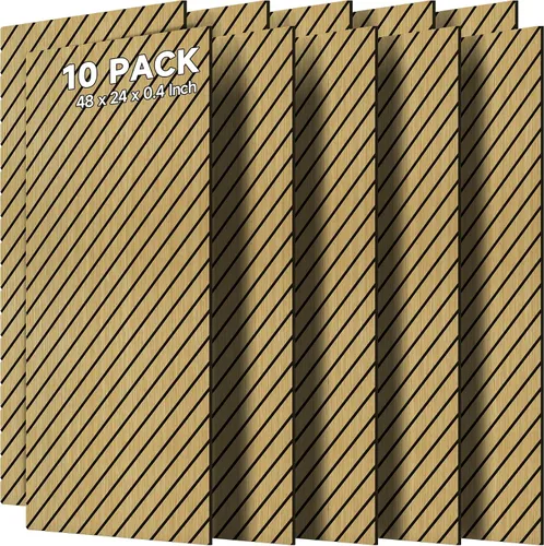 Vista 12 de Paneles acústicos artísticos para pared, paquete de 5 paneles absorbentes de sonido, paneles de pared insonorizados de 47.2 x 23.6 pulgadas, paneles