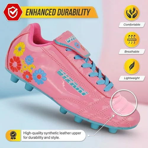 Vista 5 de Zapato de fútbol de Vizari Blossom FG, niño pequeño Rosado/Azul