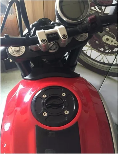 Vista 3 de Tapa del tanque de gasolina para D&ucati Scrambler motocicleta Fuel Gas Cap cubierta