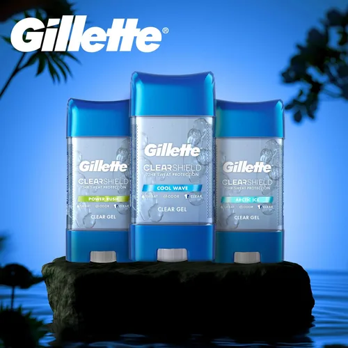 Vista 7 de Gillette Advanced Clear Gel Antitranspirante Cool Wave Paquete de 5 unidades de 3.8 onzas de peso neto de 19 onzas