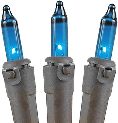 Vista 3 de Novelty Lights Mini cadena de luz verde azulado de 8.5 pies con 20 bombillas en cable marrón Non Connectable Incandescent Fairy Lights For Bottles