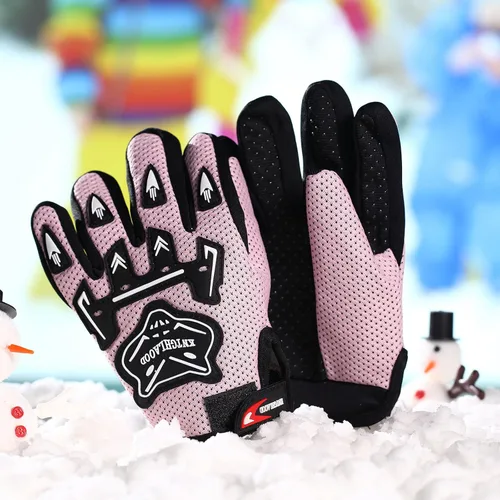Vista 4 de Frienda Guantes deportivos de invierno para niños, guantes de carreras de deportes de potencia, guantes de motocross, guantes de bicicleta sucia
