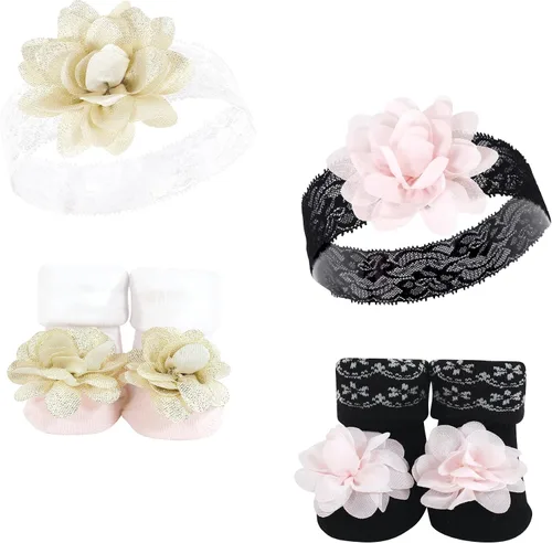 Vista 10 de Hudson Baby Conjunto de regalo de diadema y calcetines para niña